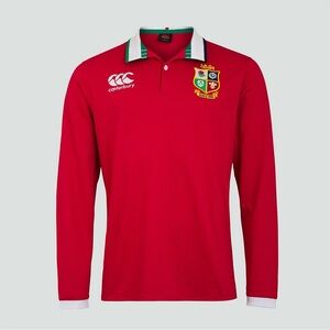 Kids British Irish Lions Canterbury Rugby Long Sleeve Polo Shirt Jersey size 12